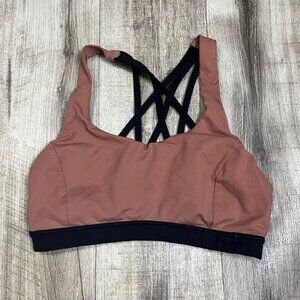 Lululemon Athletic Free To Be Serene Racerback Sports Bra Henna Black Size 4